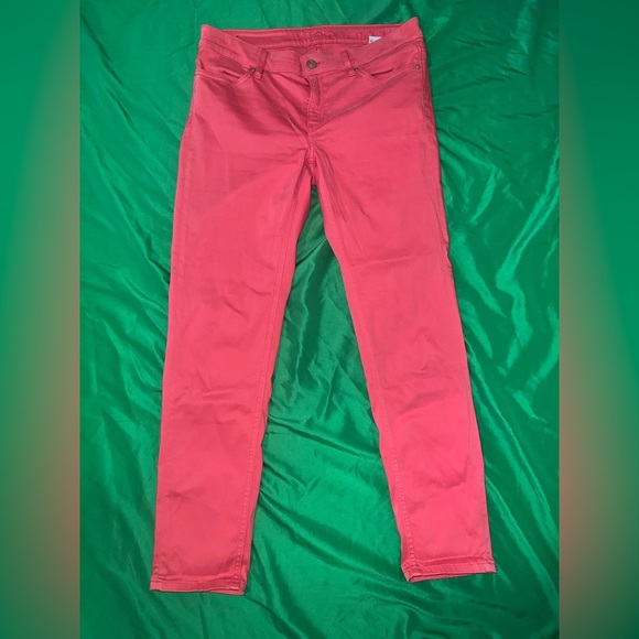 Escada Sport Vibrant Red Skinny Cropped Jeggings size 36 - Picture 1 of 12